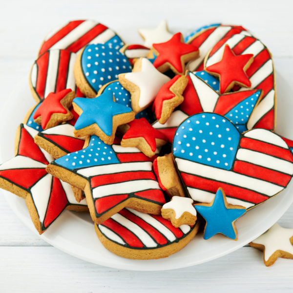 USA flag cookies.