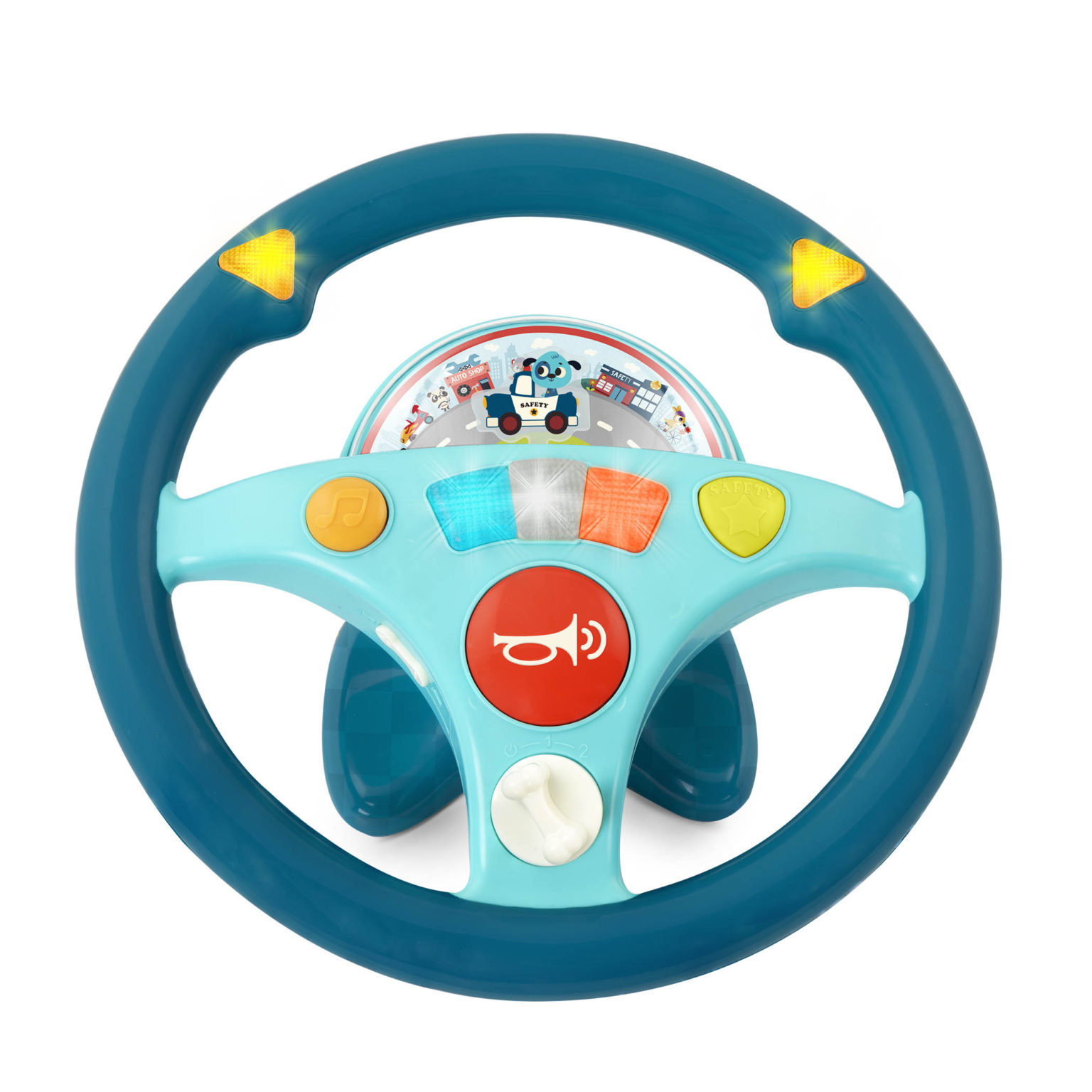 steering wheel toy with screen