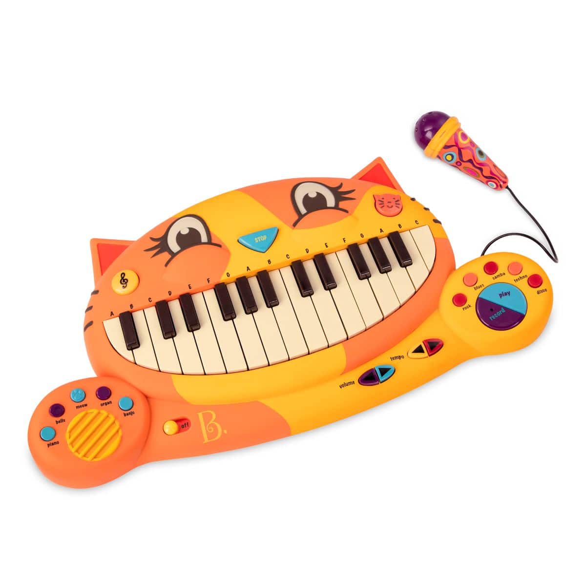 B Toys 204-06-0411 Meowsic Musical Keyboard Microphone Piano Playing Toy for sale online 