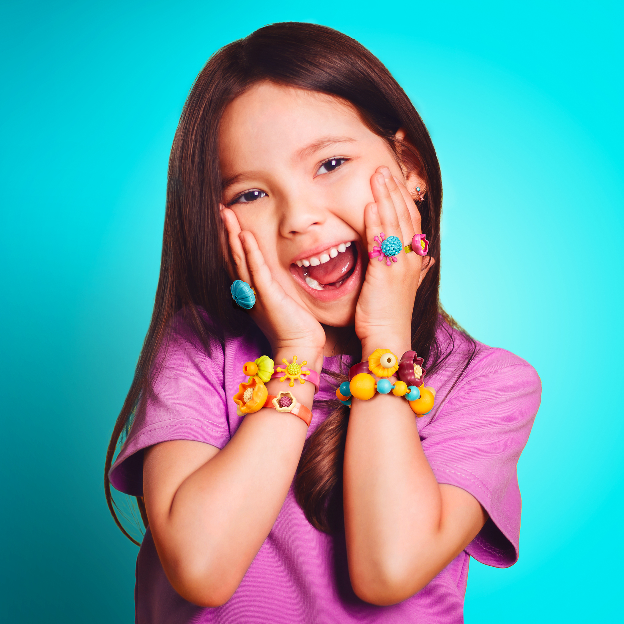 B Toys - DIY Jewelry Kit for Kids 500-Pcs Pop Snap Bead Jewelry 