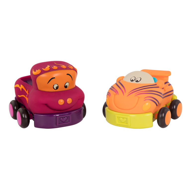 Wheeee-ls | 4 Pull-Back Toy Vehicles | B. Toys