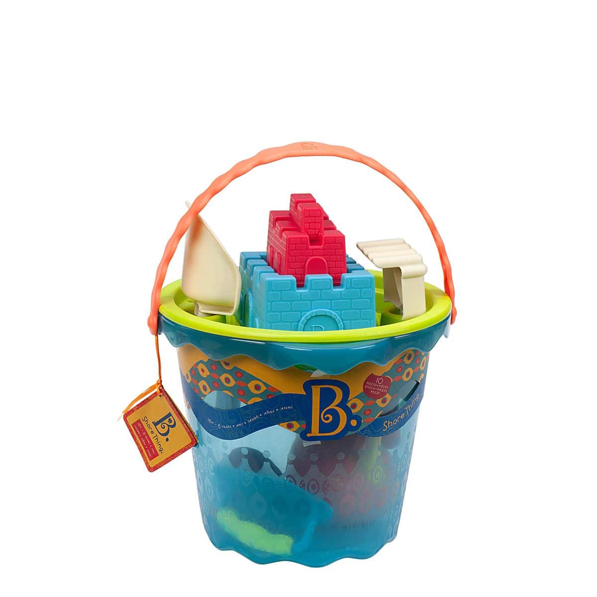 7Pcs Random Color Toys Bucket Shovel Rake Water Tools Bag O Bones Beach