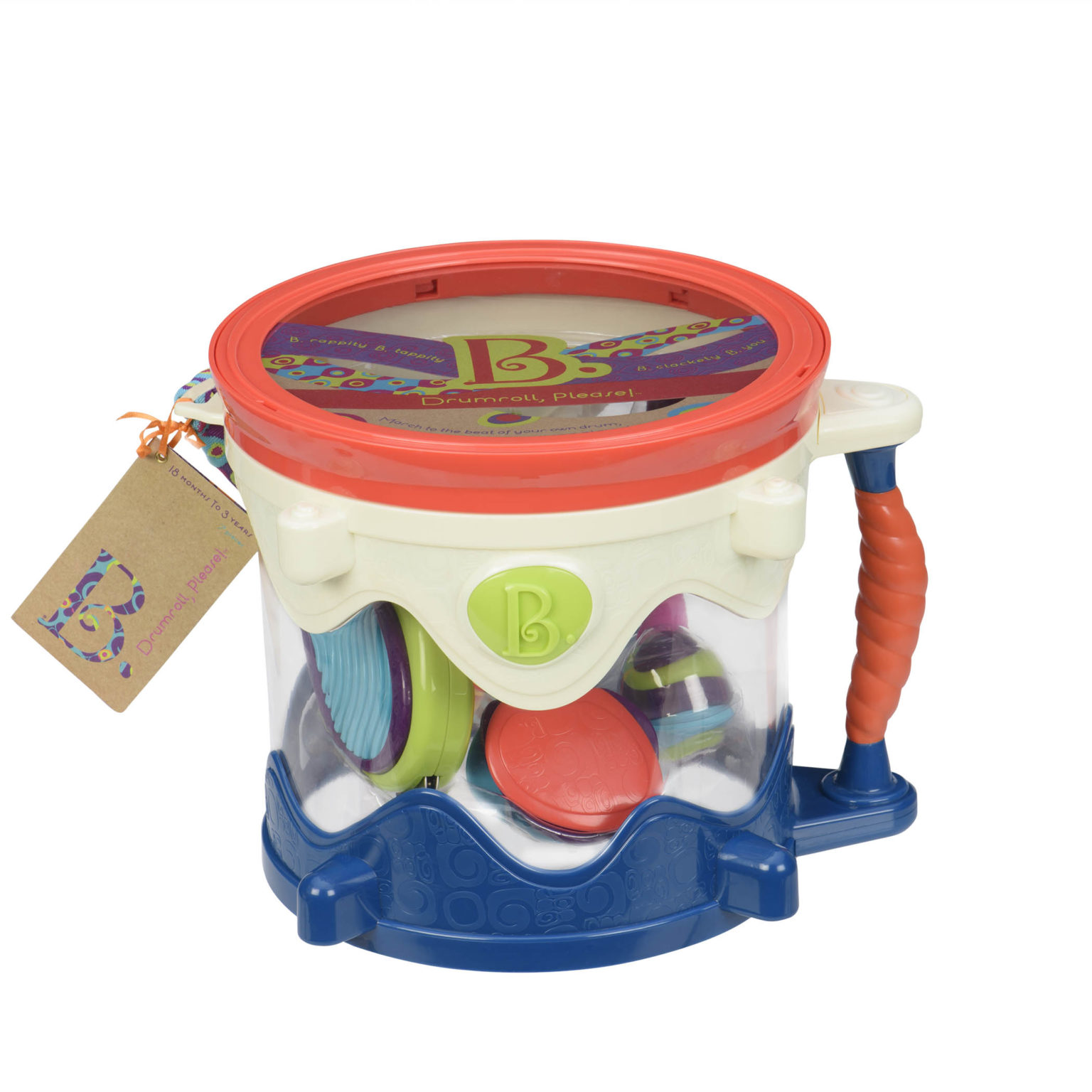 Drumroll, Please! | Portable Drum Set For Kids | B. Toys