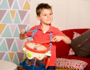 Drumroll, Please! | Portable Drum Set For Kids | B. Toys