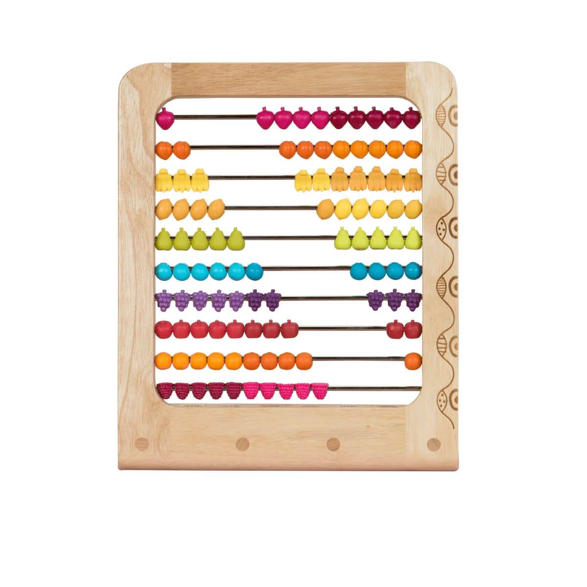 B. toys Wooden Abacus Counting Toy - Two-ty Fruity!