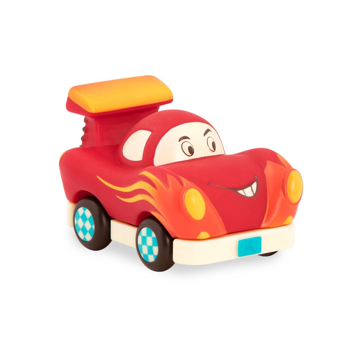  B. toys- Mini Wheeee-ls!- 3 pc Mini Pull-Back Vehicles Set, Bus  & Cars, Multi, Hot Rod, School Bus, Police Car- 1 year + : Toys & Games