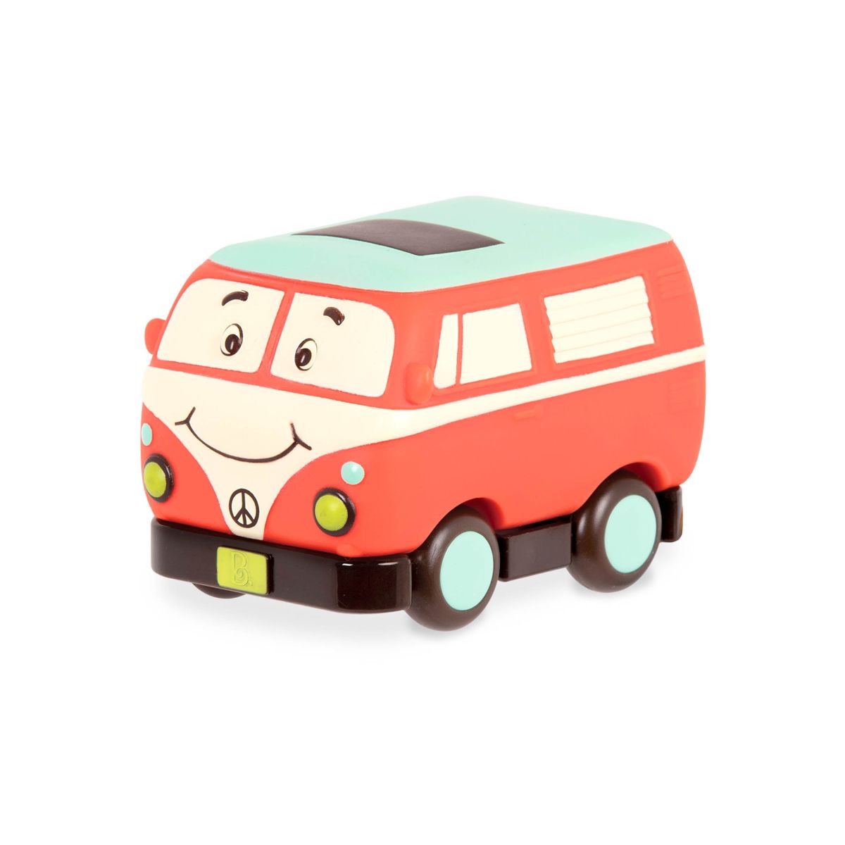  B. toys- Mini Wheeee-ls!- 3 pc Mini Pull-Back Vehicles Set, Bus  & Cars, Multi, Hot Rod, School Bus, Police Car- 1 year + : Toys & Games