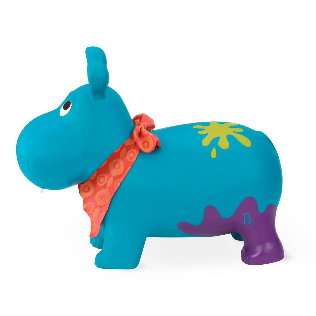 BPA Free Hanky the Hippo Inflatable Ride-On Bouncer B toys Bouncy Boing