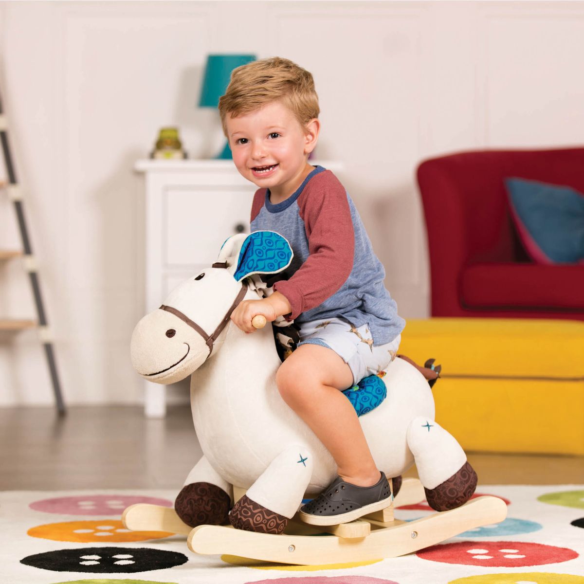 B toys best sale unicorn rocking horse