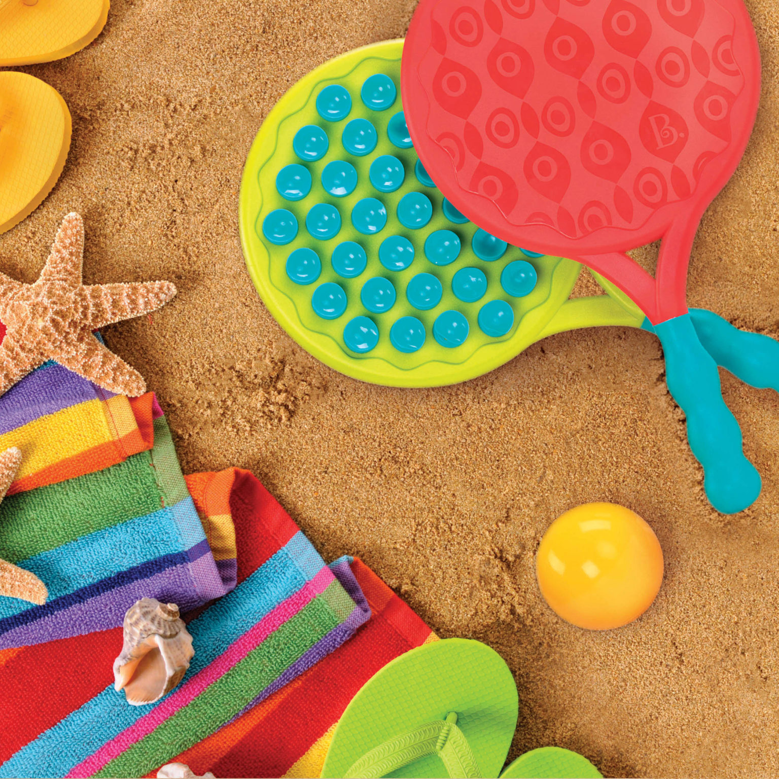 Paddle Popper Red & Green Paddle Game Set B. toys