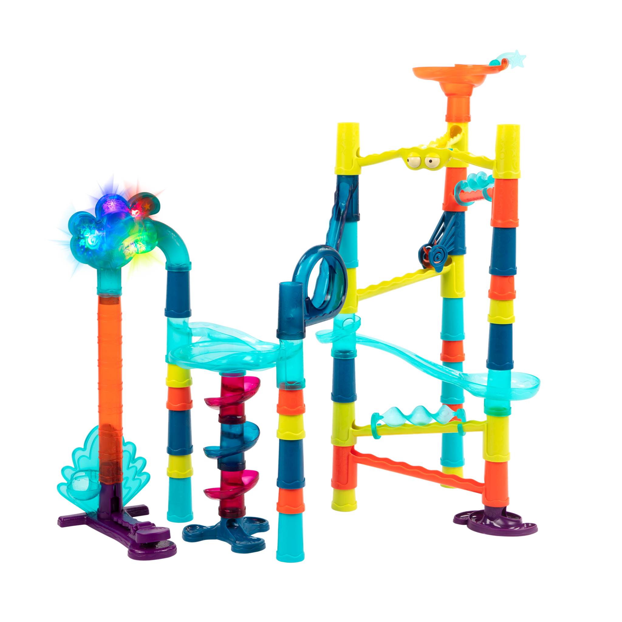 Marble-palooza Deluxe - 62 Pieces | Marble Run Set | B. Toys