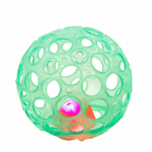 Soft sensory baby ball with glowing orb