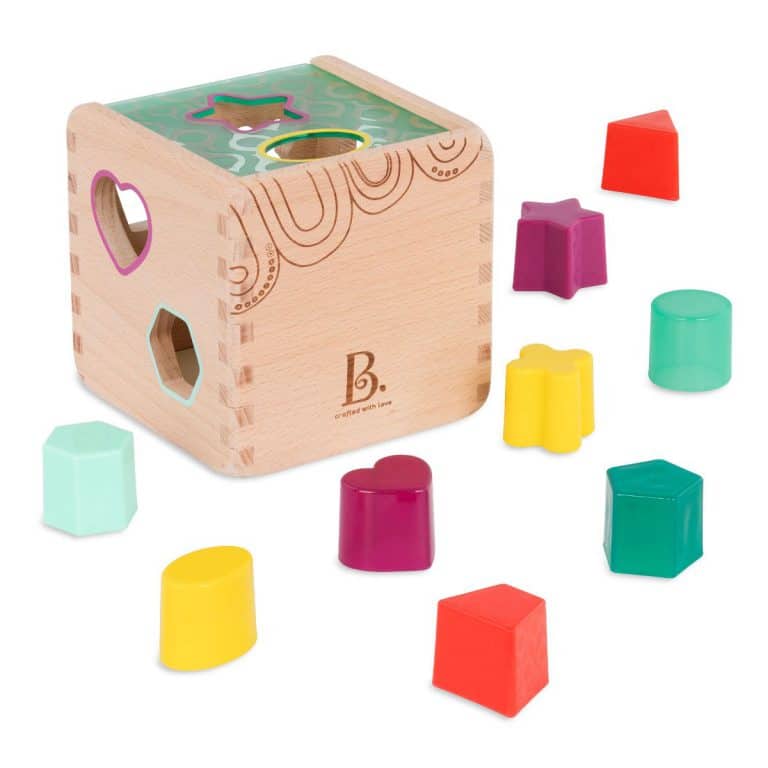 Wonder Cube | Wooden Shape Sorter | B. Toys