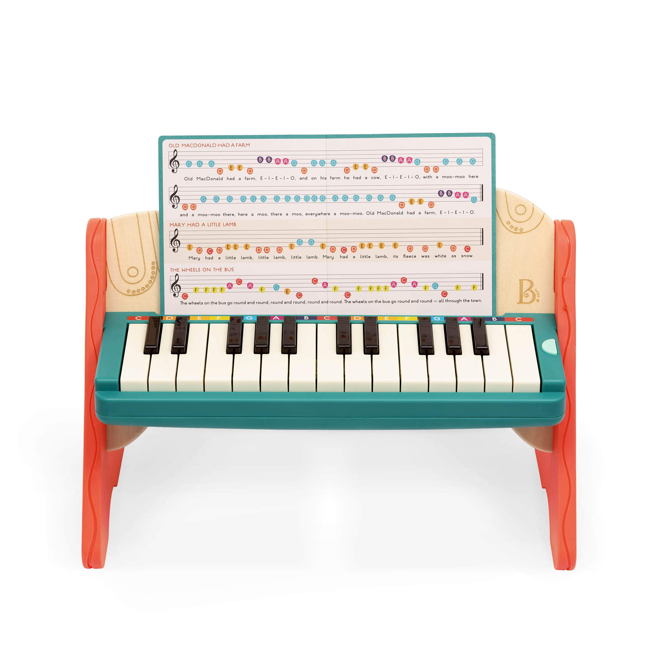 Children Wood Play Piano 25 Key Board Toddler Kids Small Musical Toy Instrument 