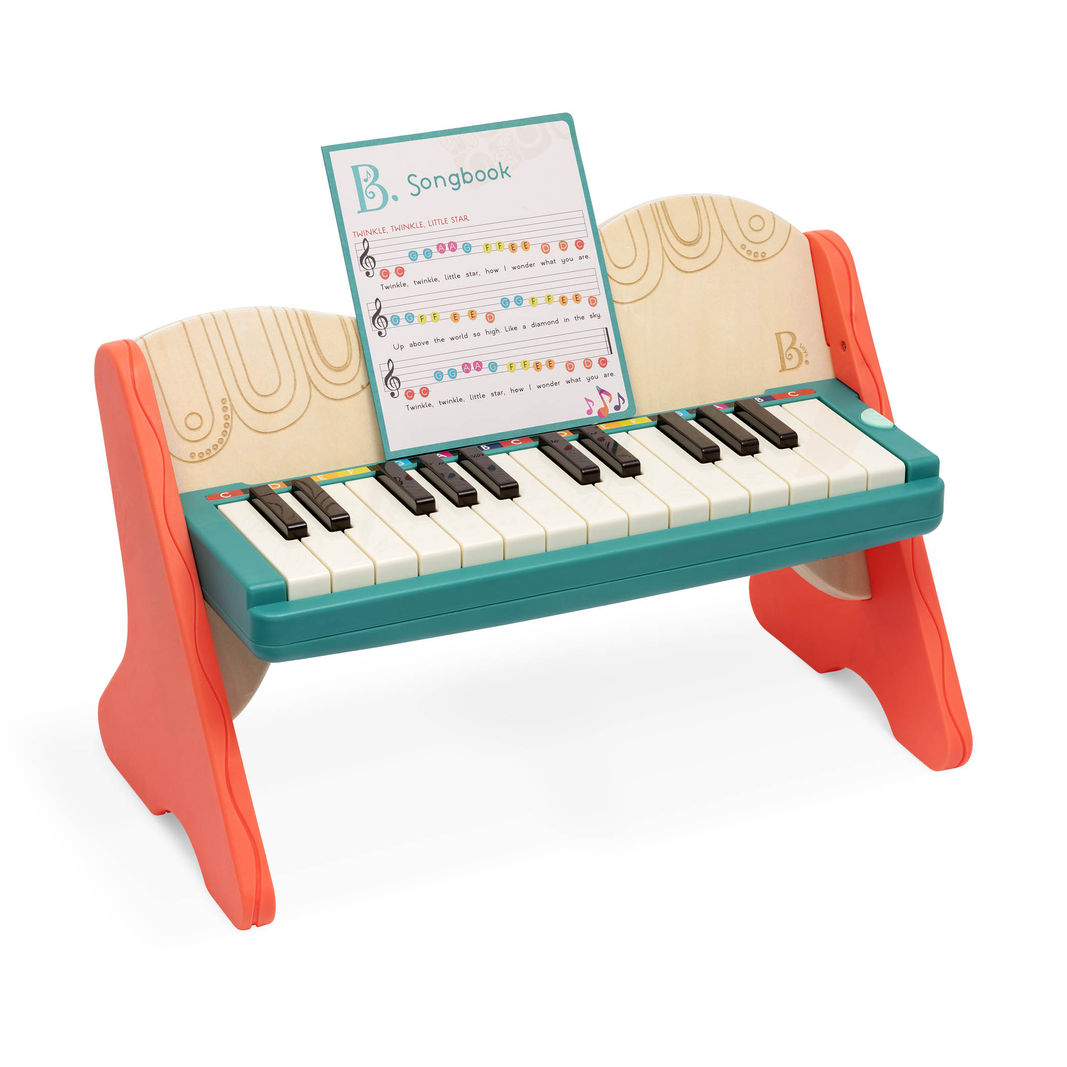 Two Octaves Mad About MWP-CL Kids Wooden Toy Piano 25 Colour coded Keys 