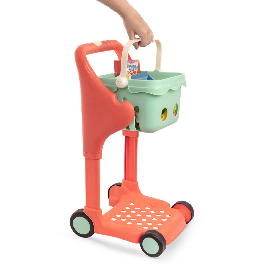 Shop & Glow Toy Cart - Orange | Musical Shopping Cart | B. Toys