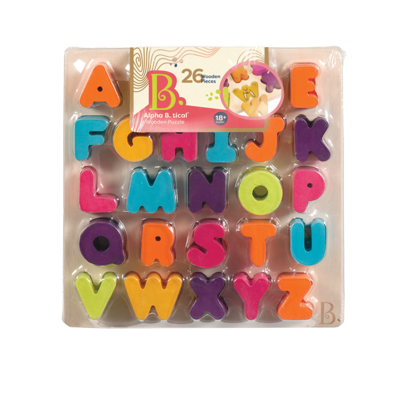 Alpha B. Tical | Wooden Alphabet Puzzle | B. Toys