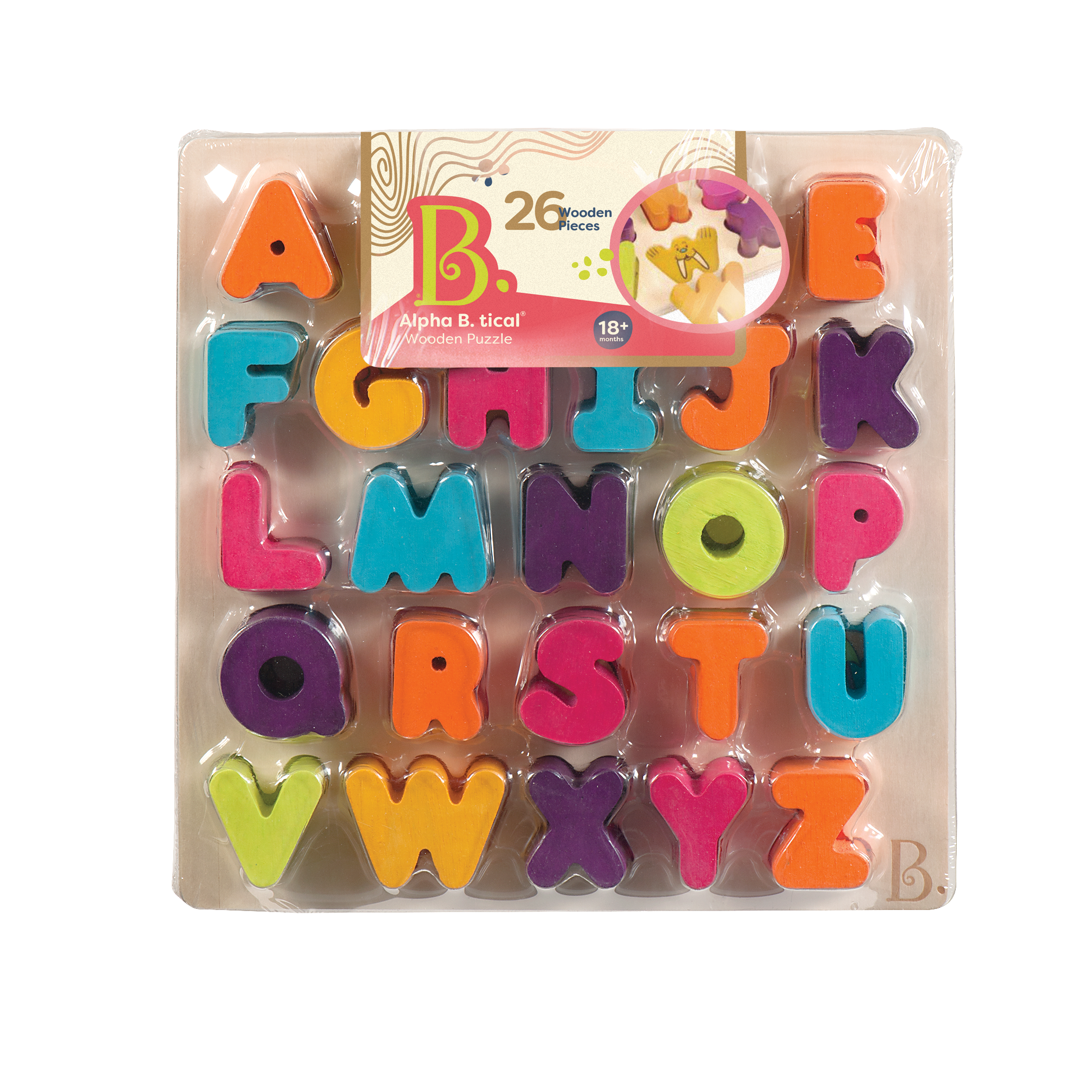 Alpha B. tical, Wooden Alphabet Puzzle