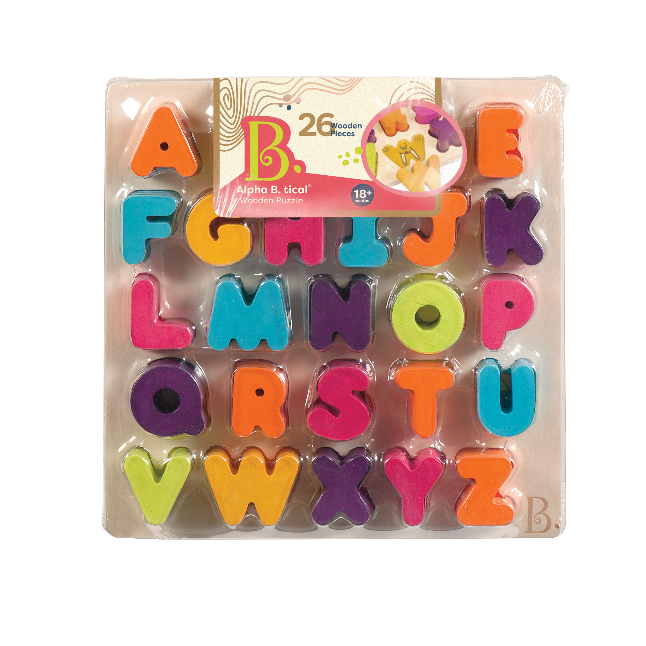 B. toys Wooden Alphabet Puzzle - Alpha-B.-Tical 27pc