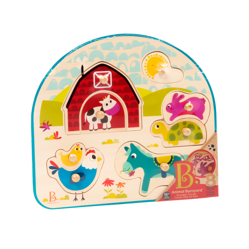 その他 Puse Up Wooden Farm Animal Toy Amazon.com: B. toys – Wooden Chunky Puzzle for Toddlers, Kids
