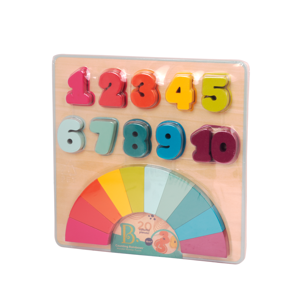 Wooden numbers and fraction board – Peak and Rainbow