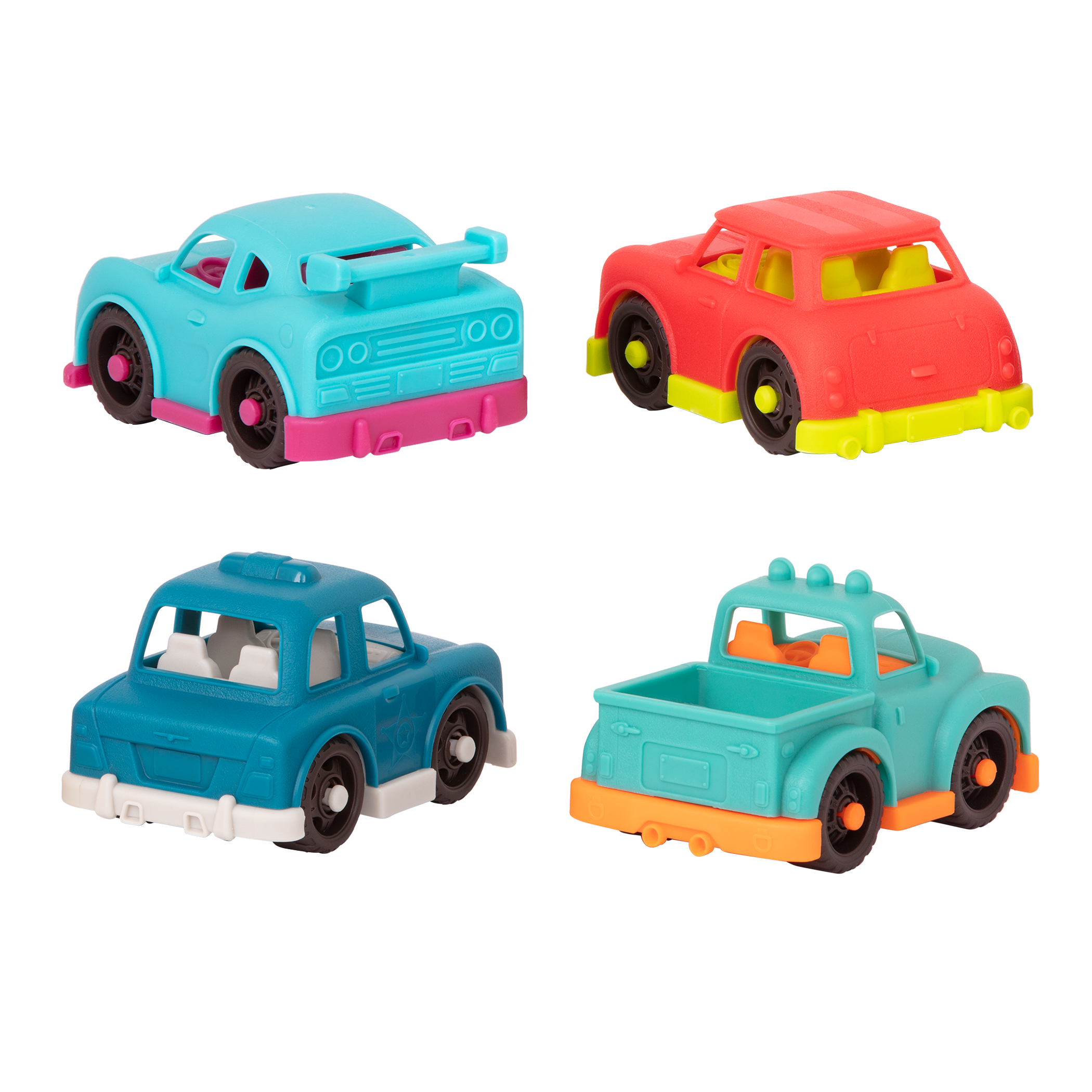 Happy Cruisers - Mini Vehicles | 4 Toy Cars | B. toys