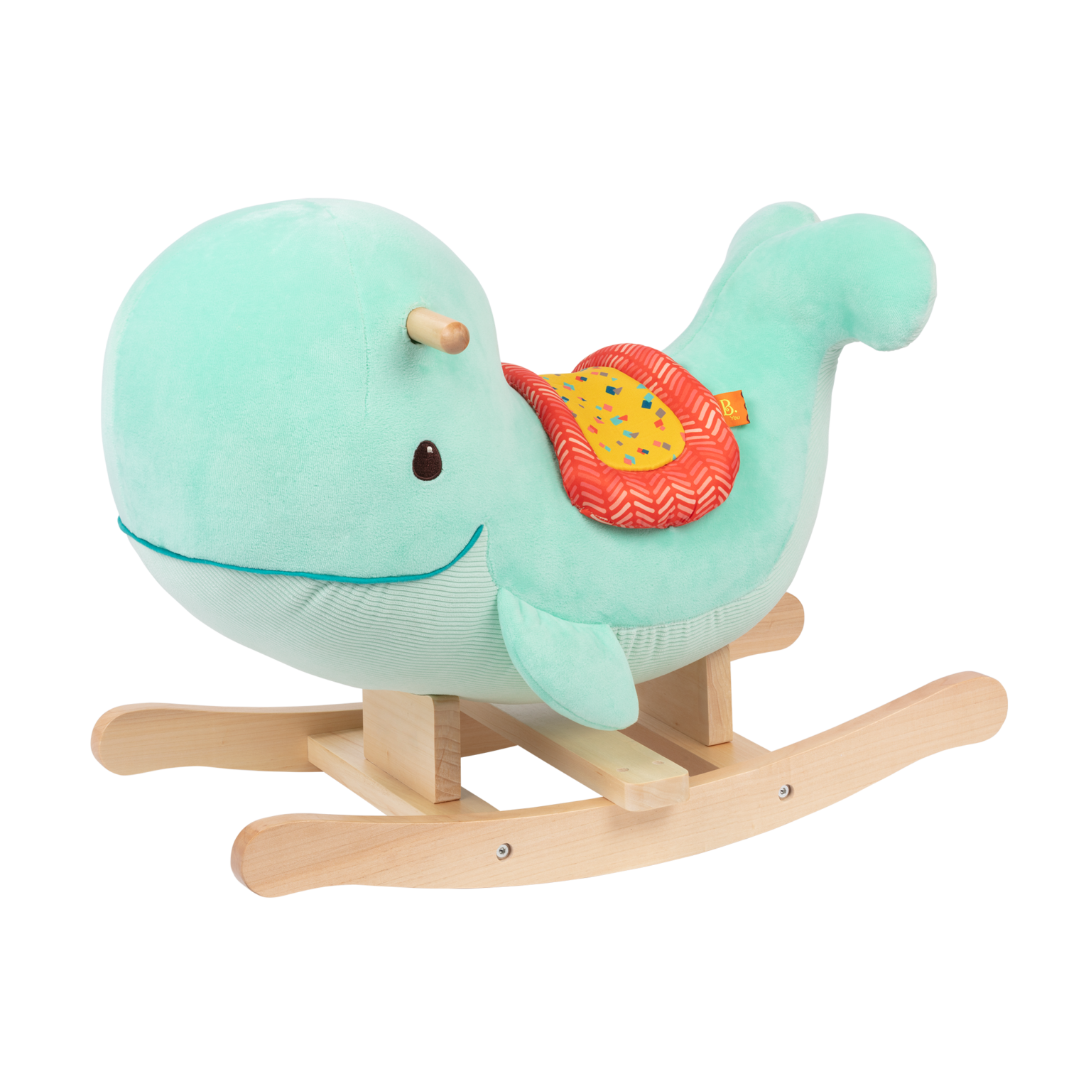 Whale Rocker - Echo | Wooden Rocking Toy | B. Toys