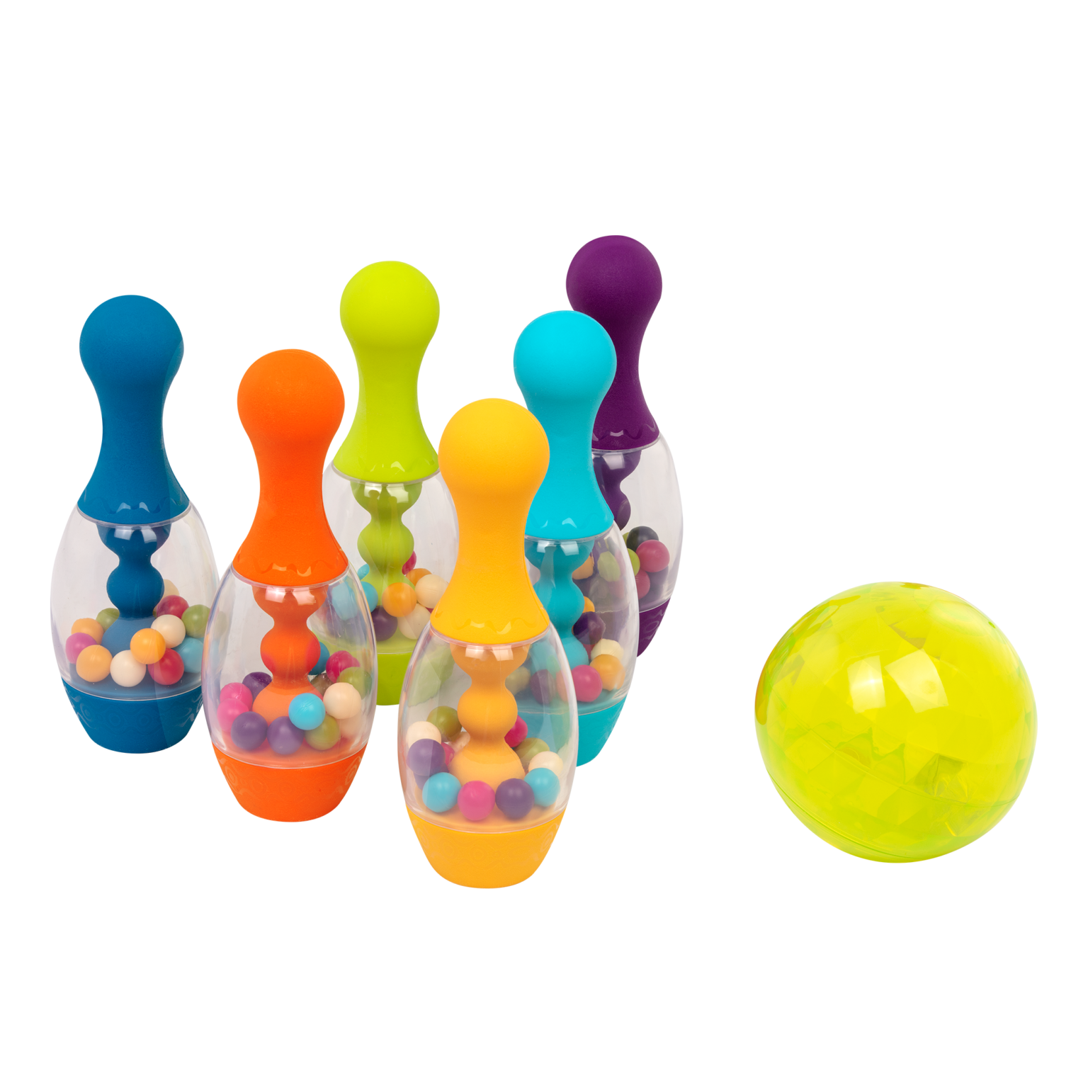 Let's Glow Bowling! - Red | Kids' Bowling Set | B. Toys