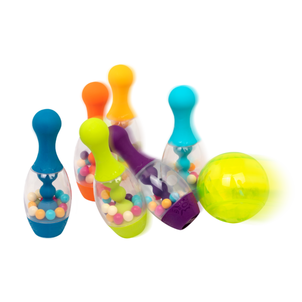 Colorful kids bowling set.