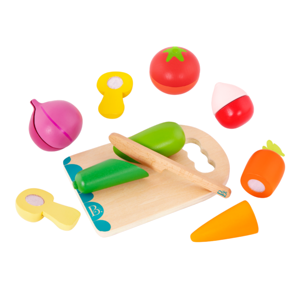 Wooden play food.