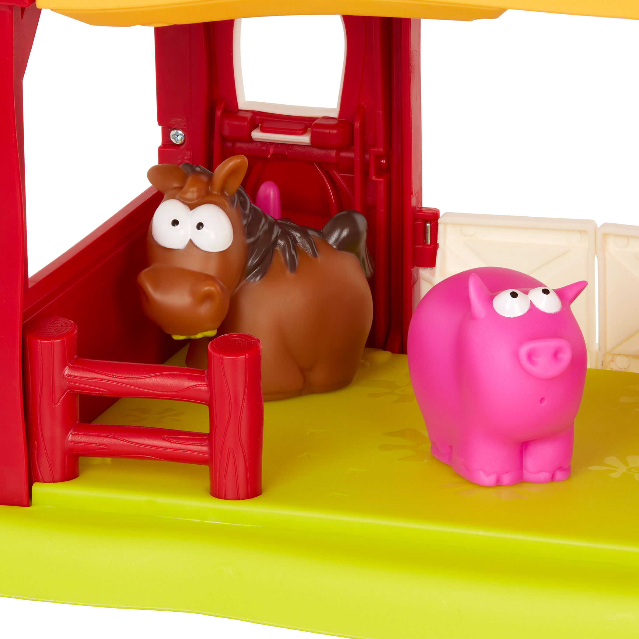 B. toys - Granja divertida musical- Juego de simulación - Granero de  juguete interactivo - Animales de granja - Granero rojo con luces y sonidos  