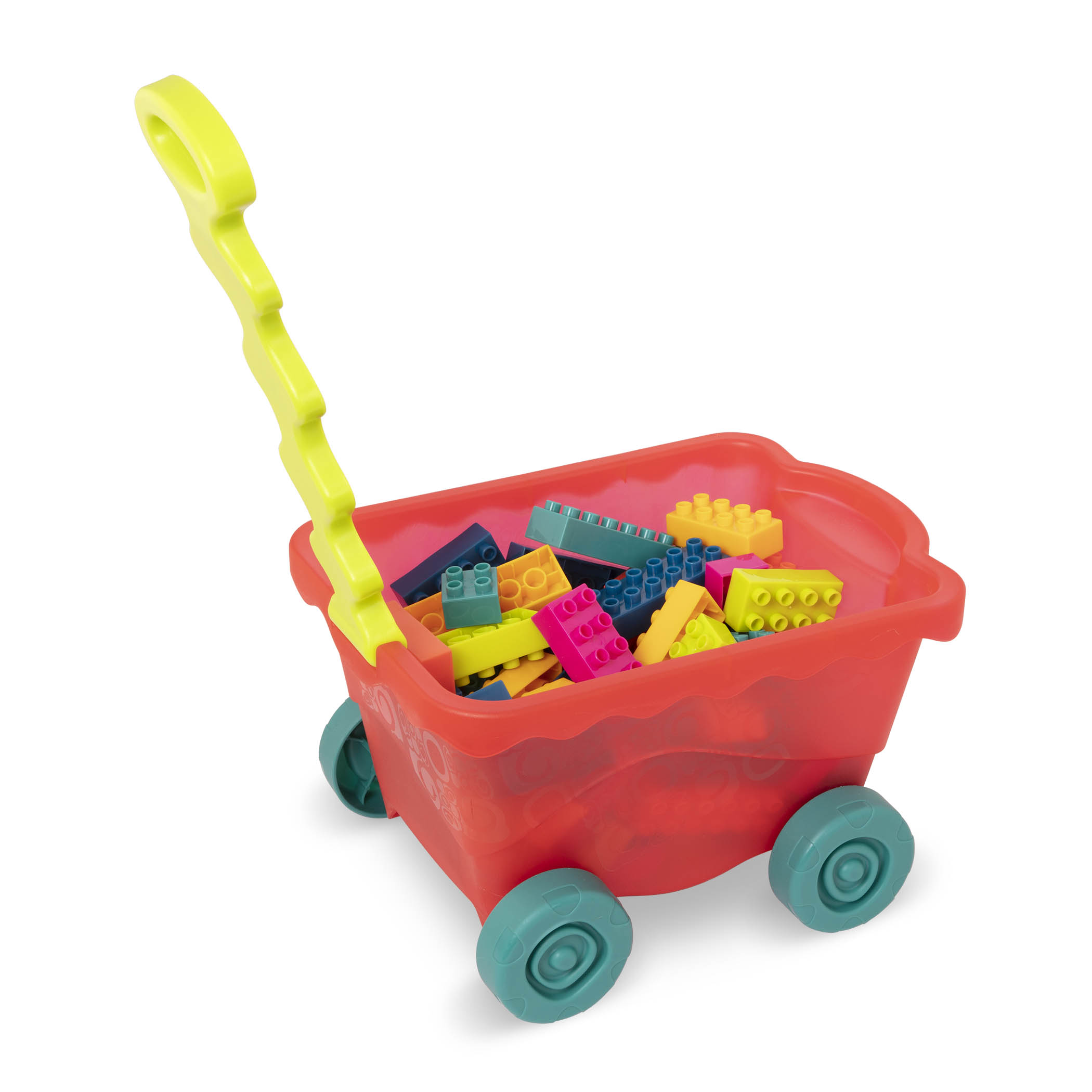 Little BlocWagon 54 Building Blocks & Wagon B. toys