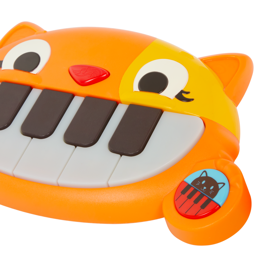Meowsic Orange Cat Keyboard Piano Children's Electronic Learning Toy B 
