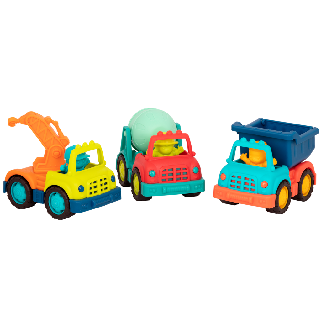 Happy Cruisers | Construction Truck Set | B. toys