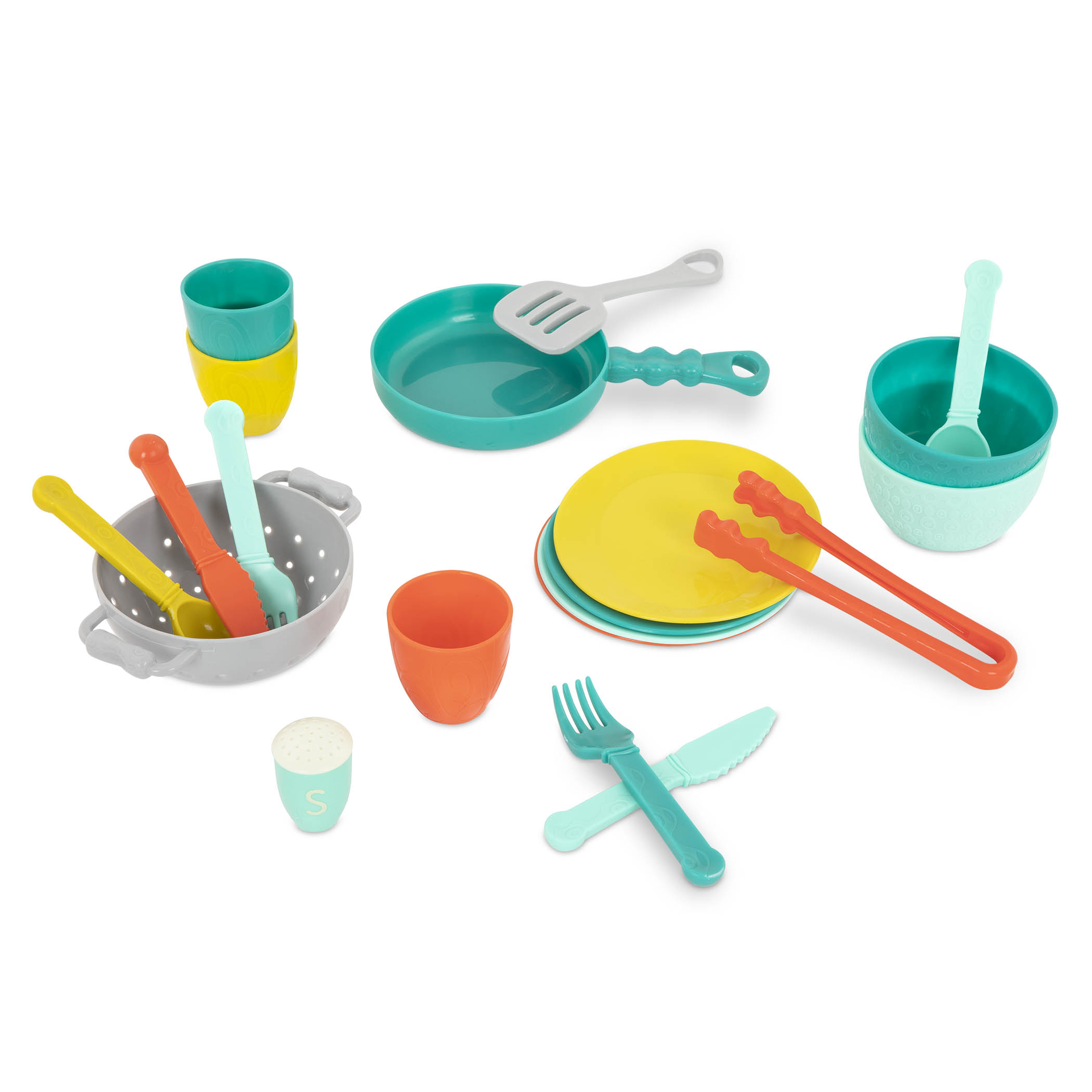 Wooden Kitchen Play Toy Kids Toddler Cookware Tong Set Cooking Pretend  Playset