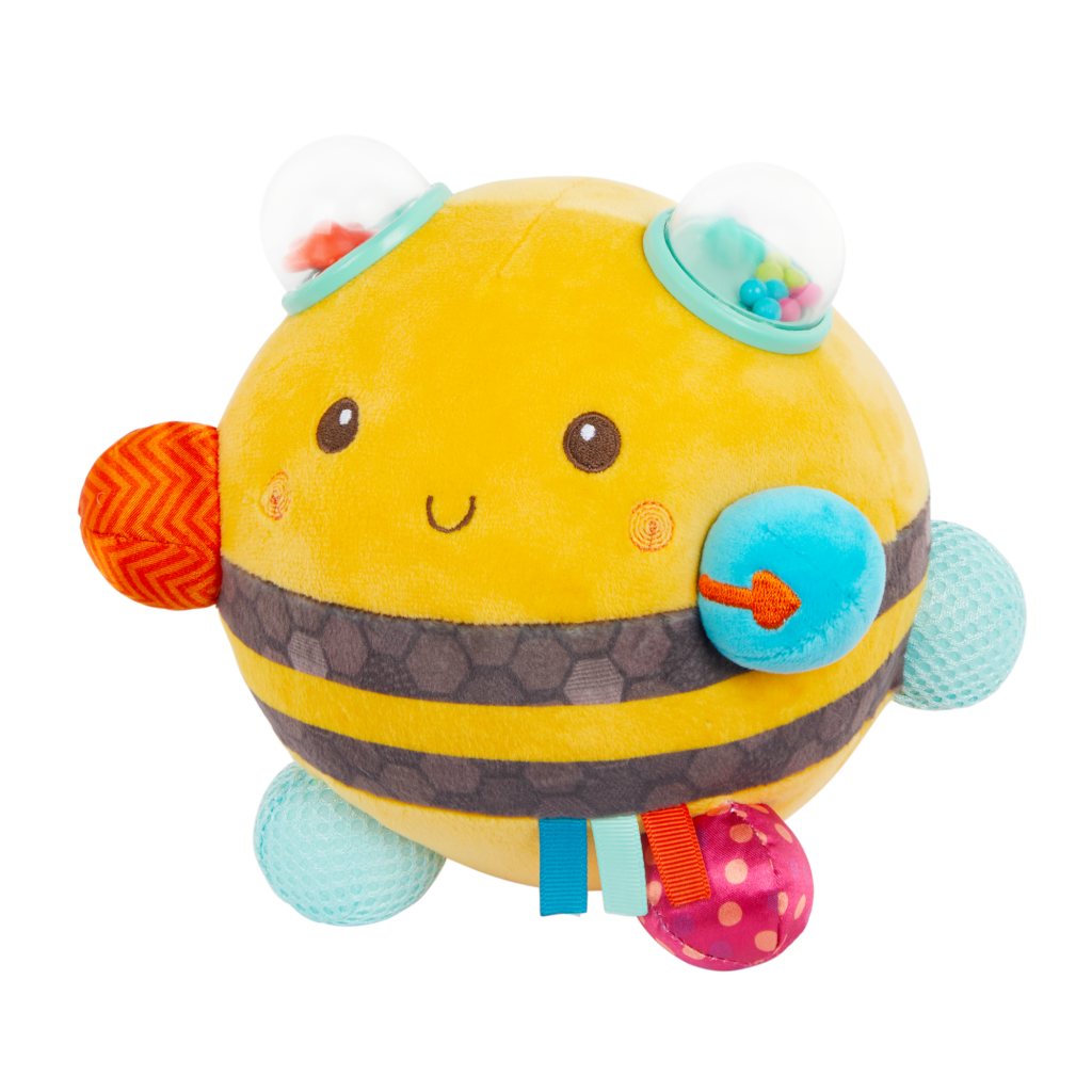 Fuzzy Buzzy Bee | Sensory Plush Toy | B. Baby