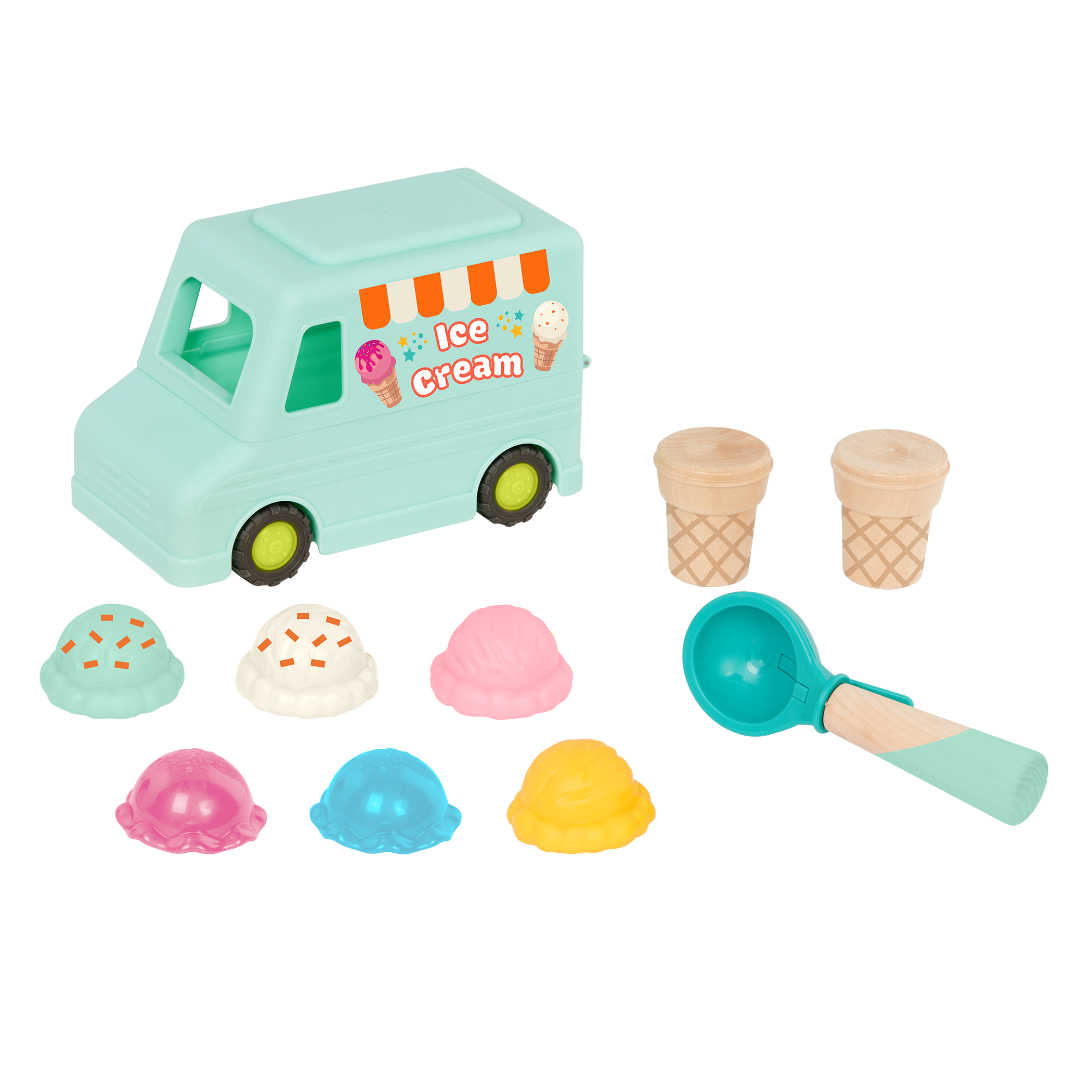 Ice Cream Toy (9 Pcs) - Pretend Play Toys for Toddlers- Multi Color Ice  Cream Play Set 