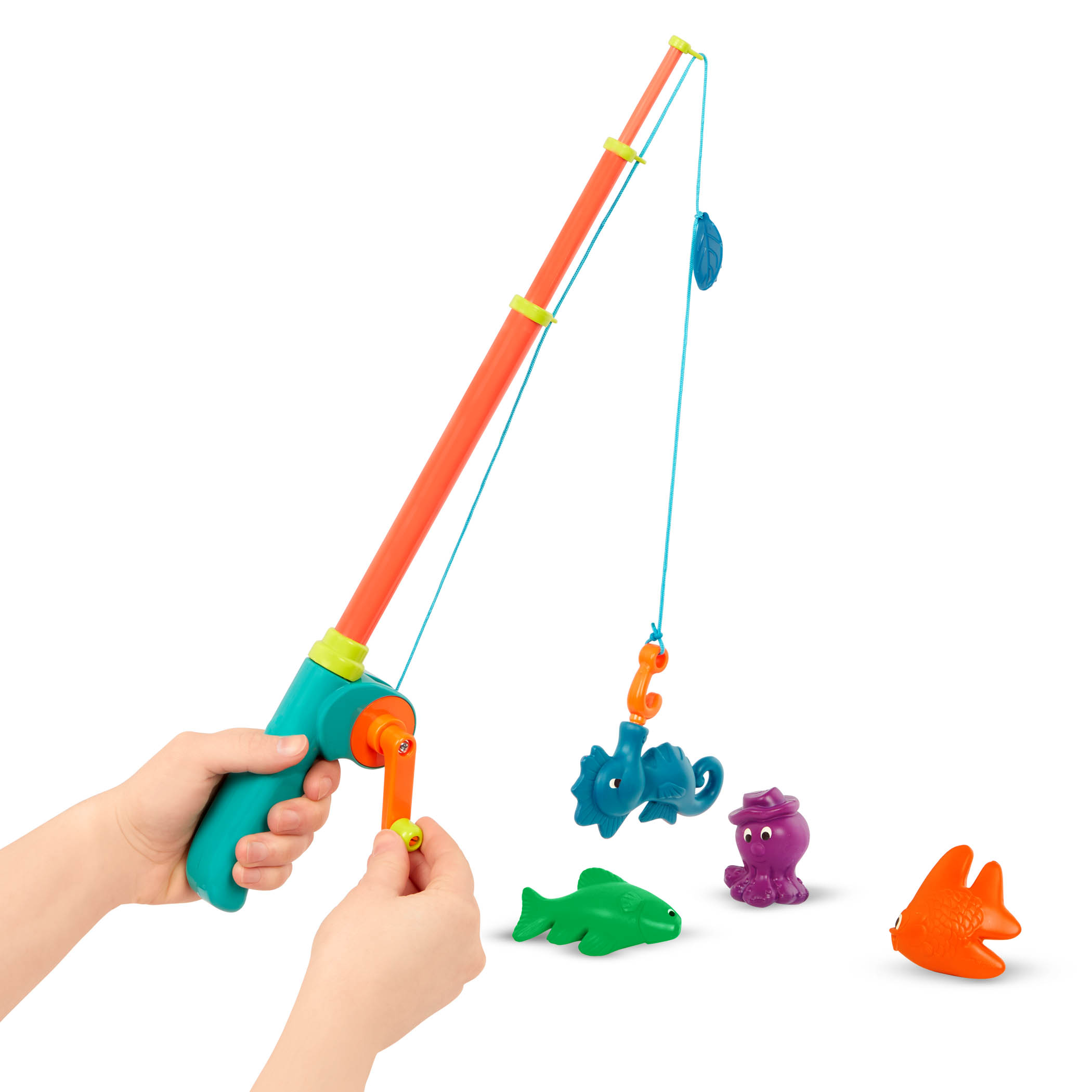 Fishing Game Series Toy for Kids with 1 Fishing Rod & 4 Colorful