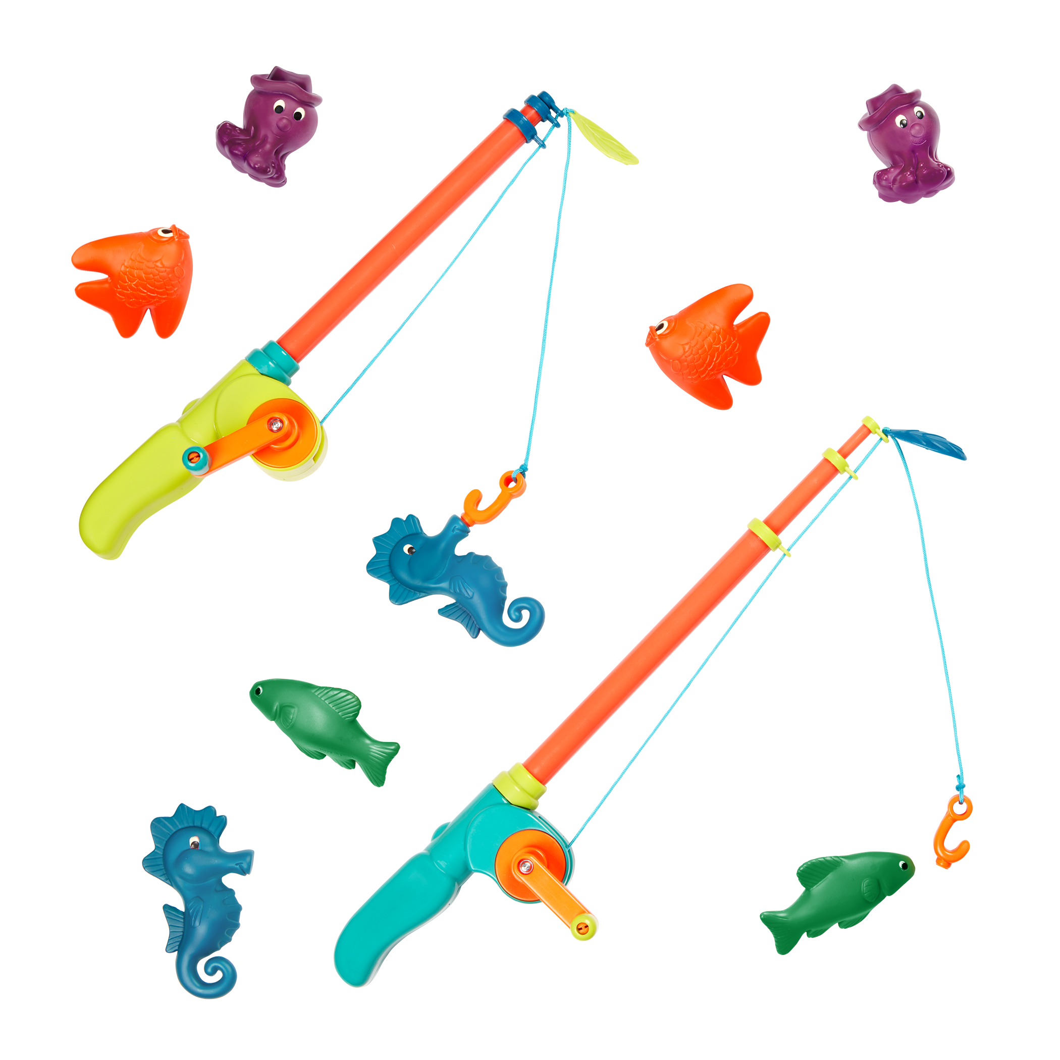 Kids Fishing Toy Set Play Water Toys for Baby Magnetic Rod and