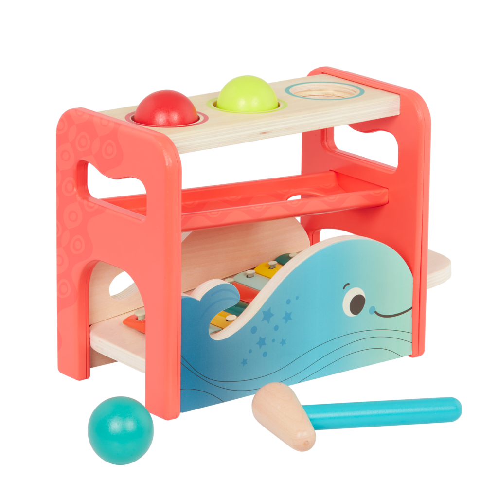 Xylo-Pound Whale | Pounding Bench & Xylophone | B. toys
