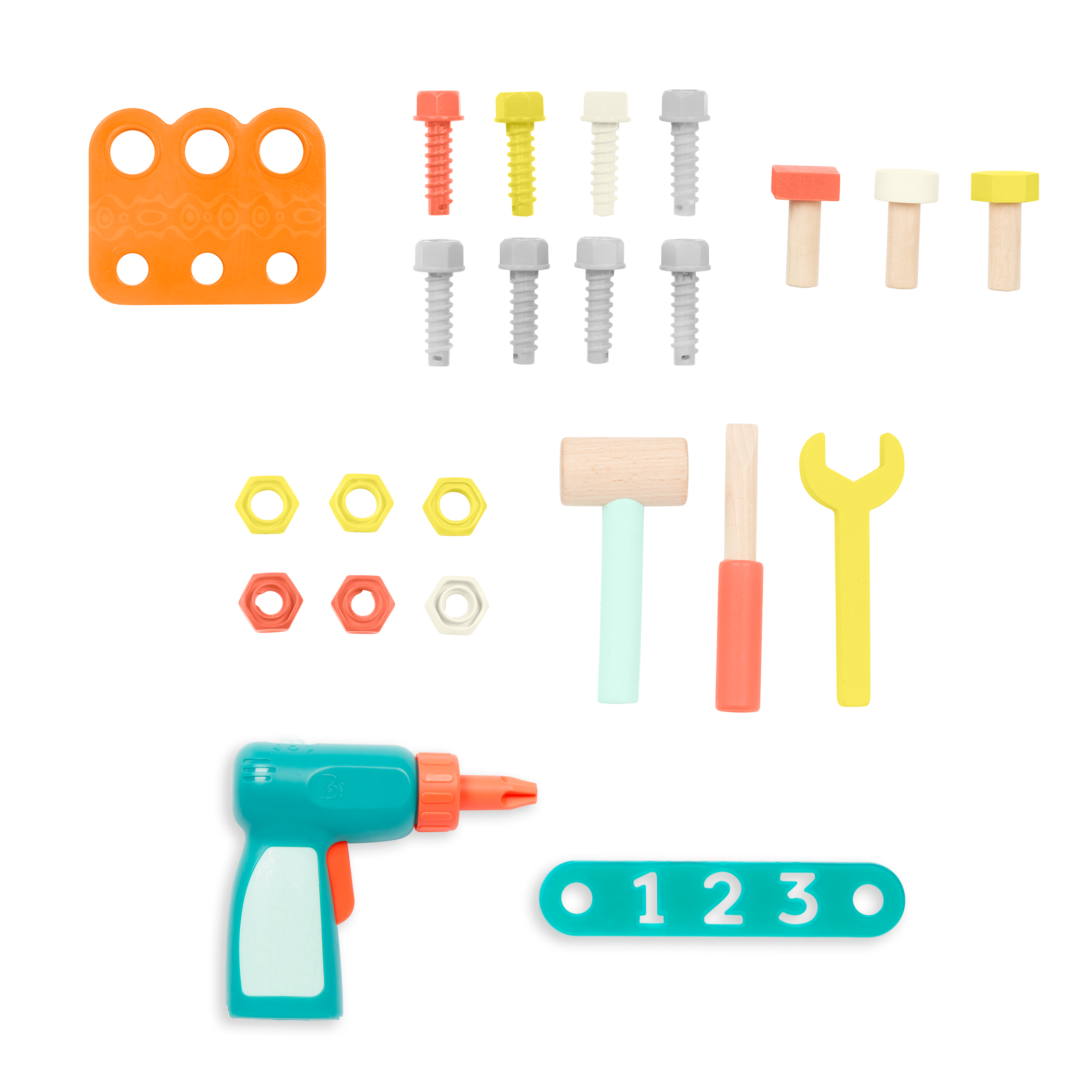 Wooden kids best sale tool set