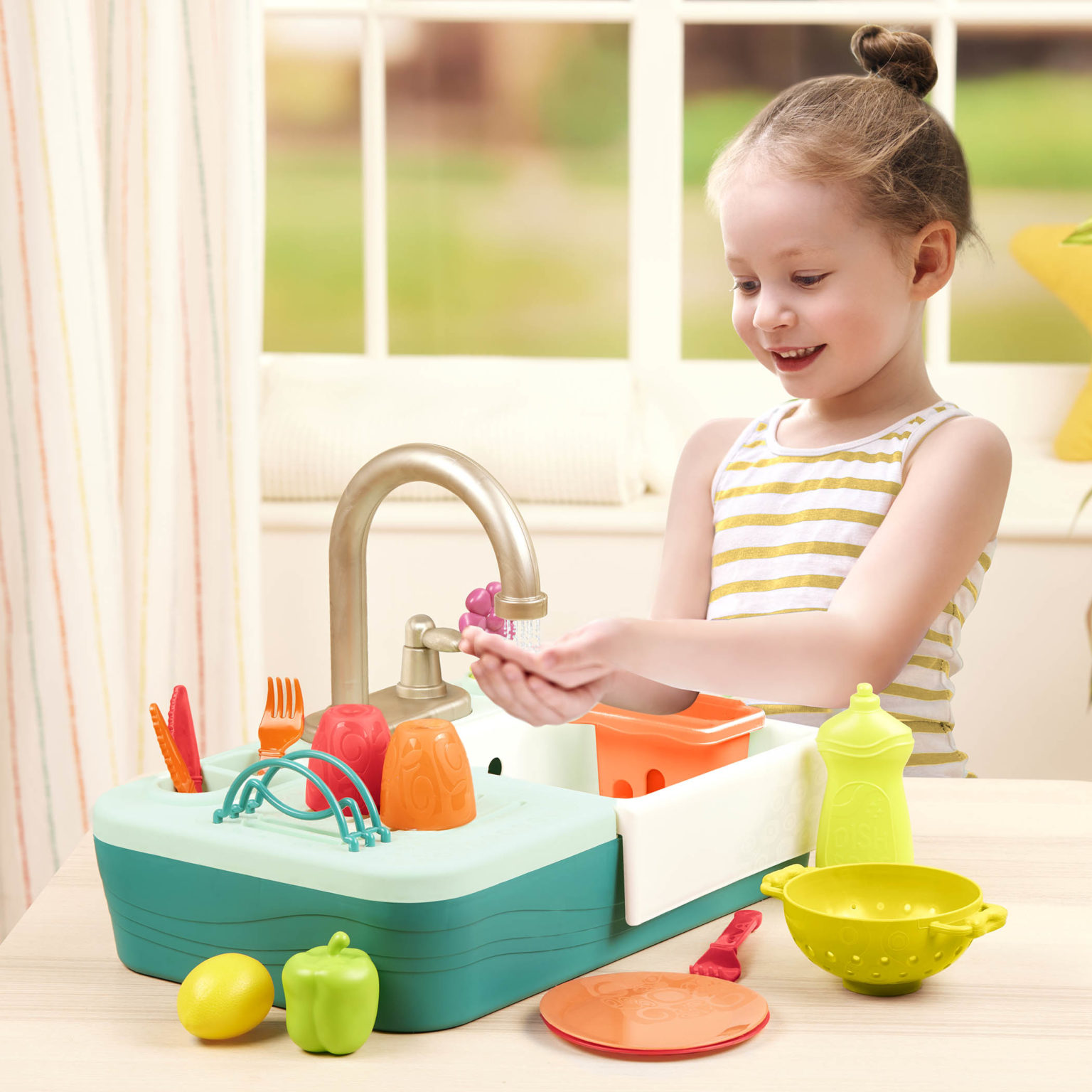 Splash-n-Scrub Sink | Sink Play Set | B. Toys