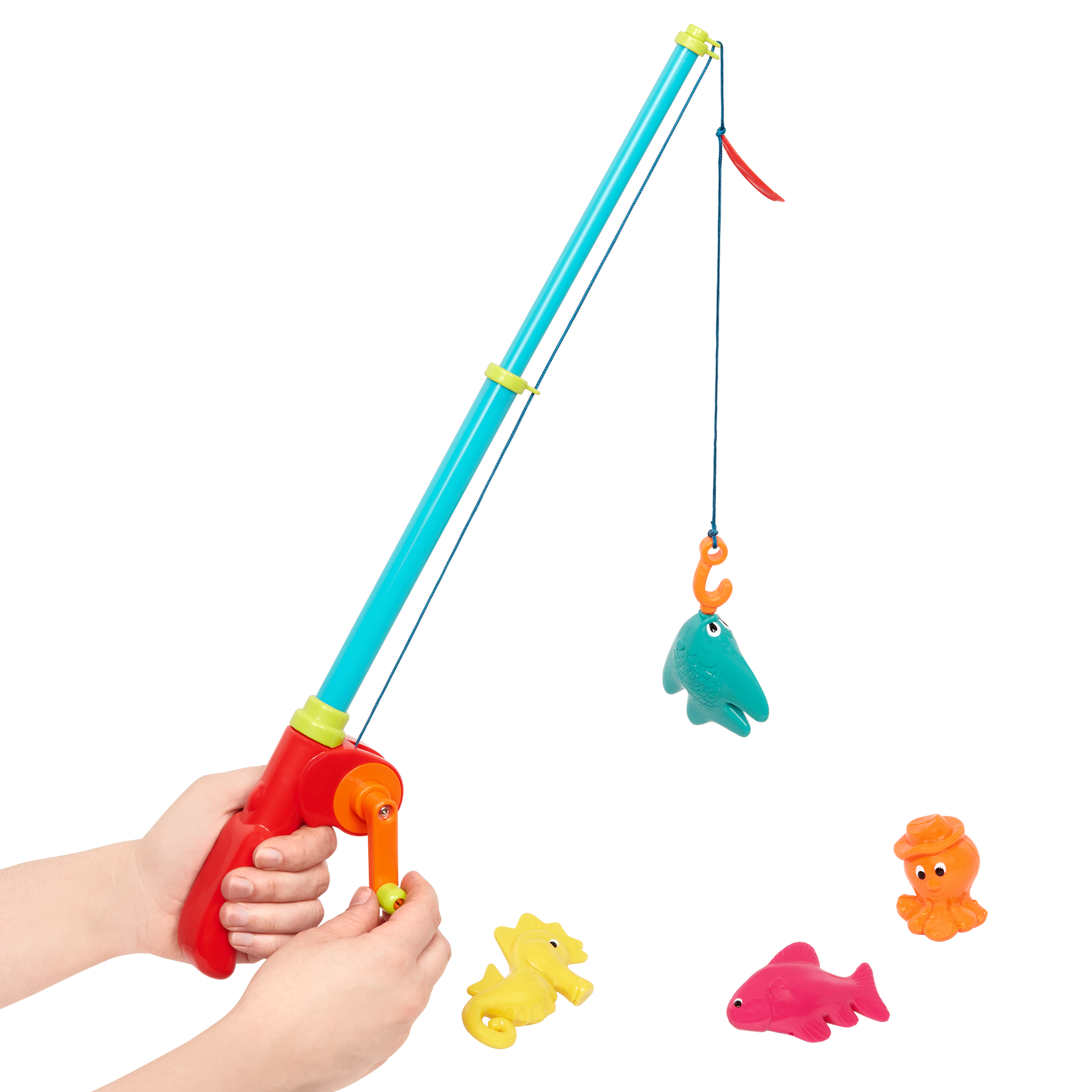 Magnetic Fishing Toy Set Magnetic Fish Toys Fishing Rod and 6 Cute Fishes Toys for Children Random Color