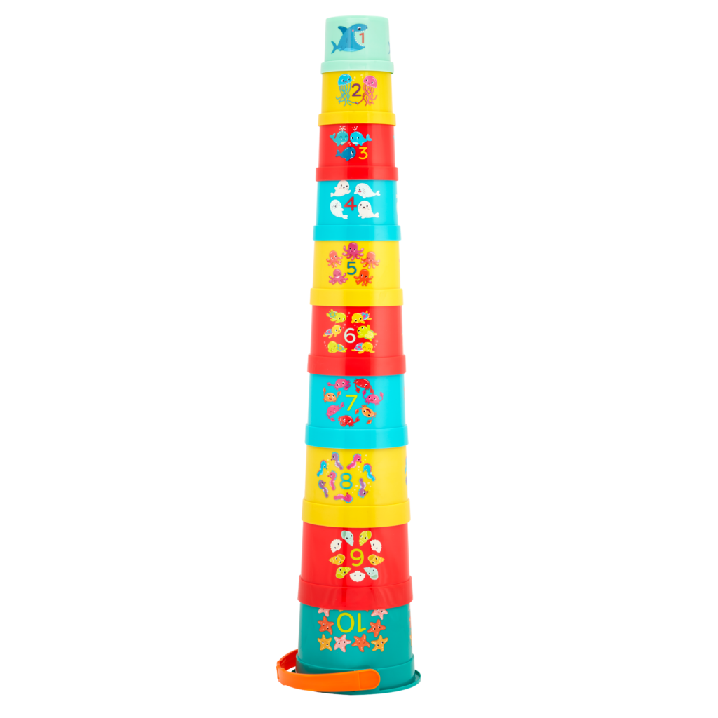 Bazillion Buckets | 10 Stacking Cups | B. Toys