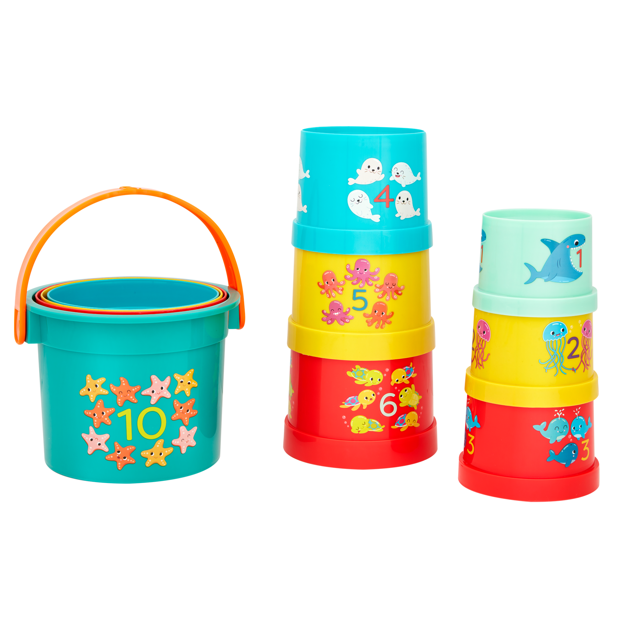 Bazillion Buckets 10 Stacking Cups B. toys