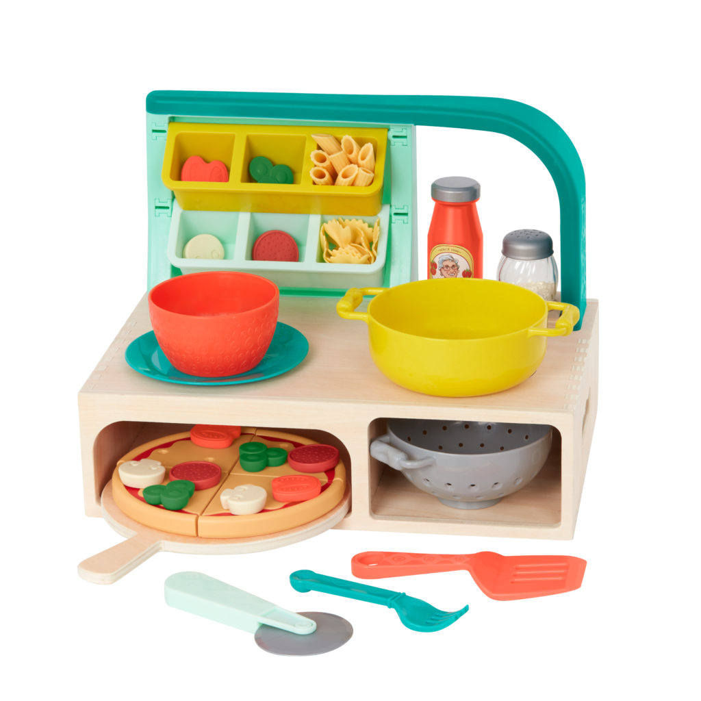 Mini Chef - Pizza-n-Pasta Playset | Play Food Set | B. toys
