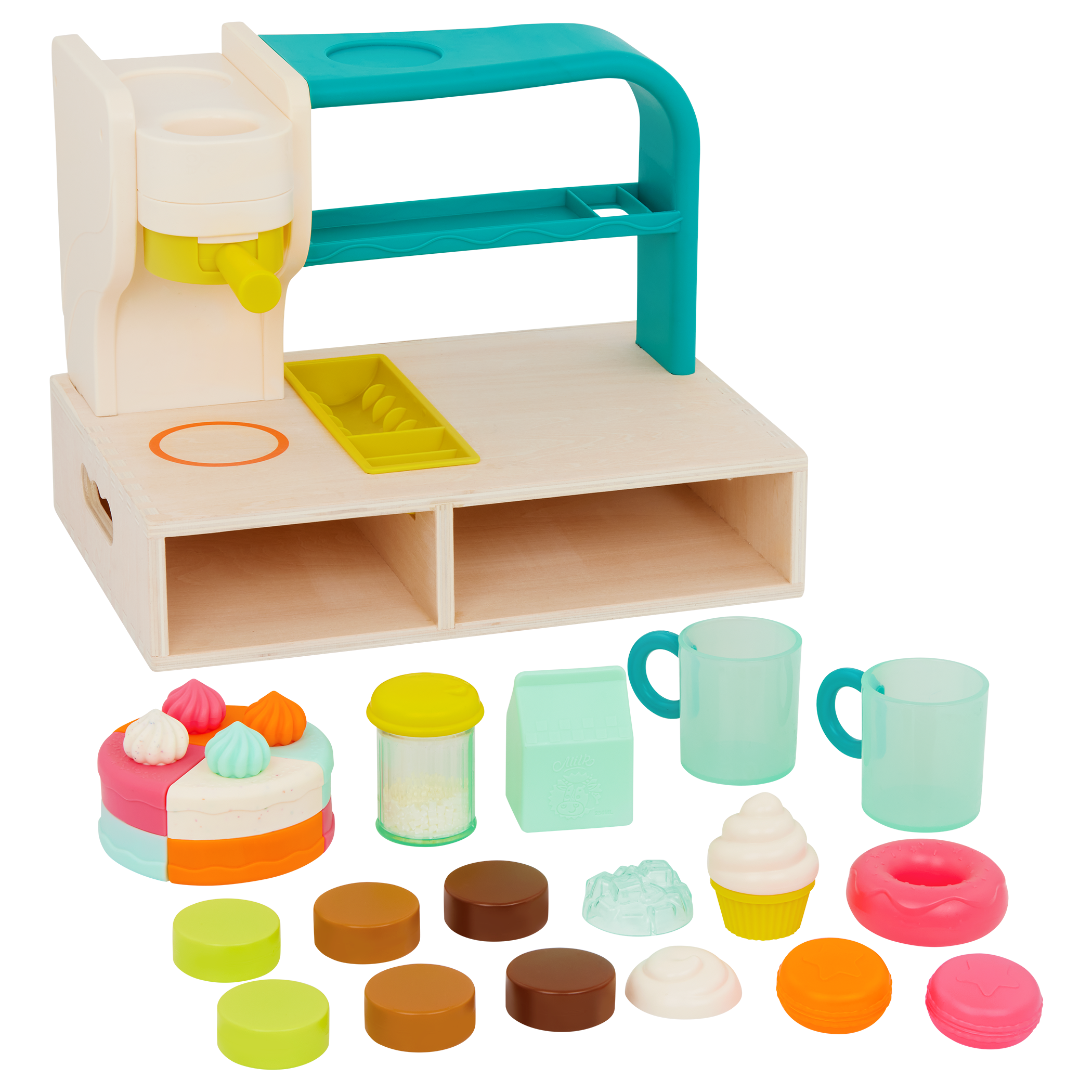 B. toys-Mini Chef - Fruity Smoothie Playset- Pretend Play Smoothie Play Set  – Toy Blender & Play Kitchen Accessories – Play Food, Cup, Cutting Board