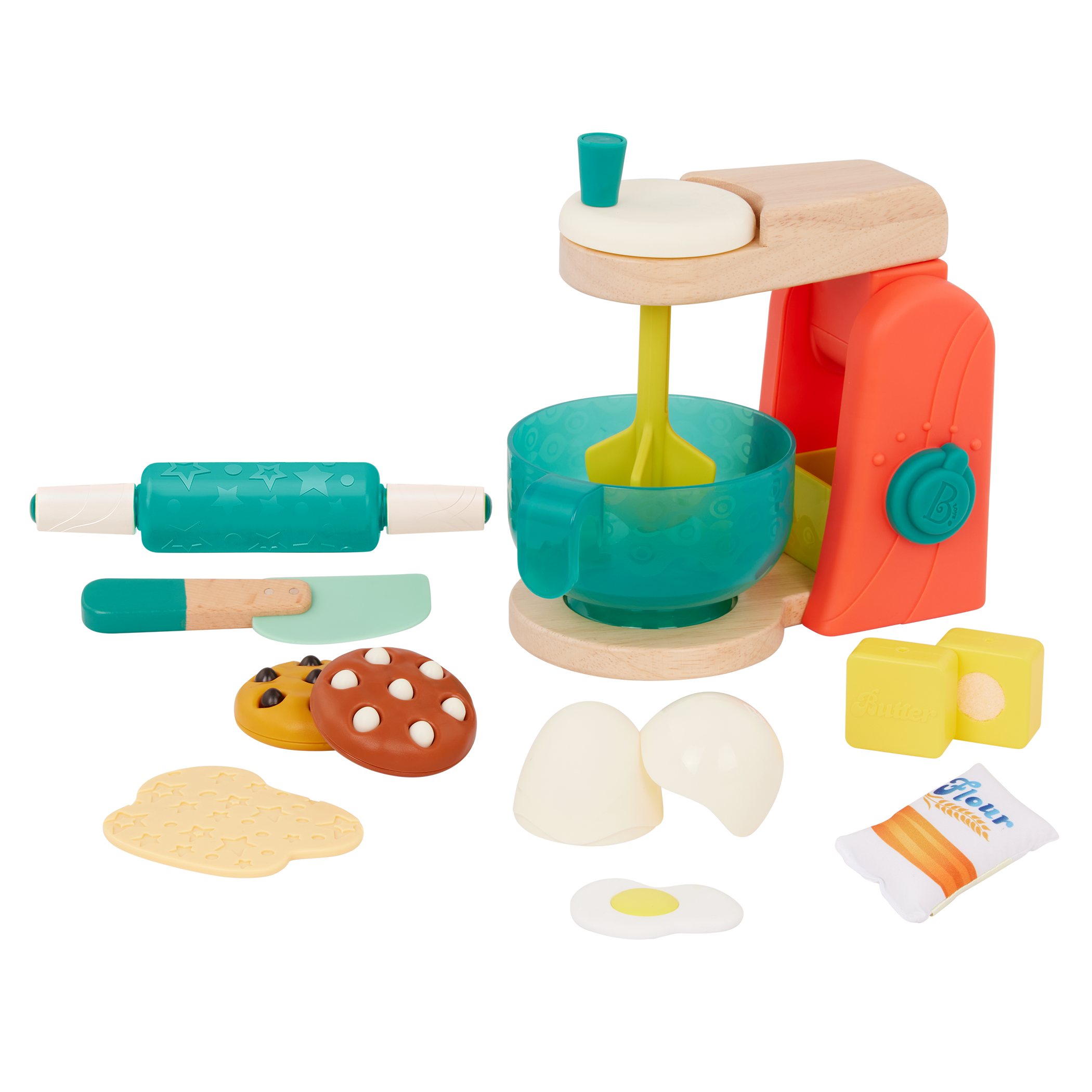 Play Kitchen Accessories Wooden Mixer Set Pretend Play Food Sets for Kids  Role Play Toys for Girls and Boys (Mixer Set)