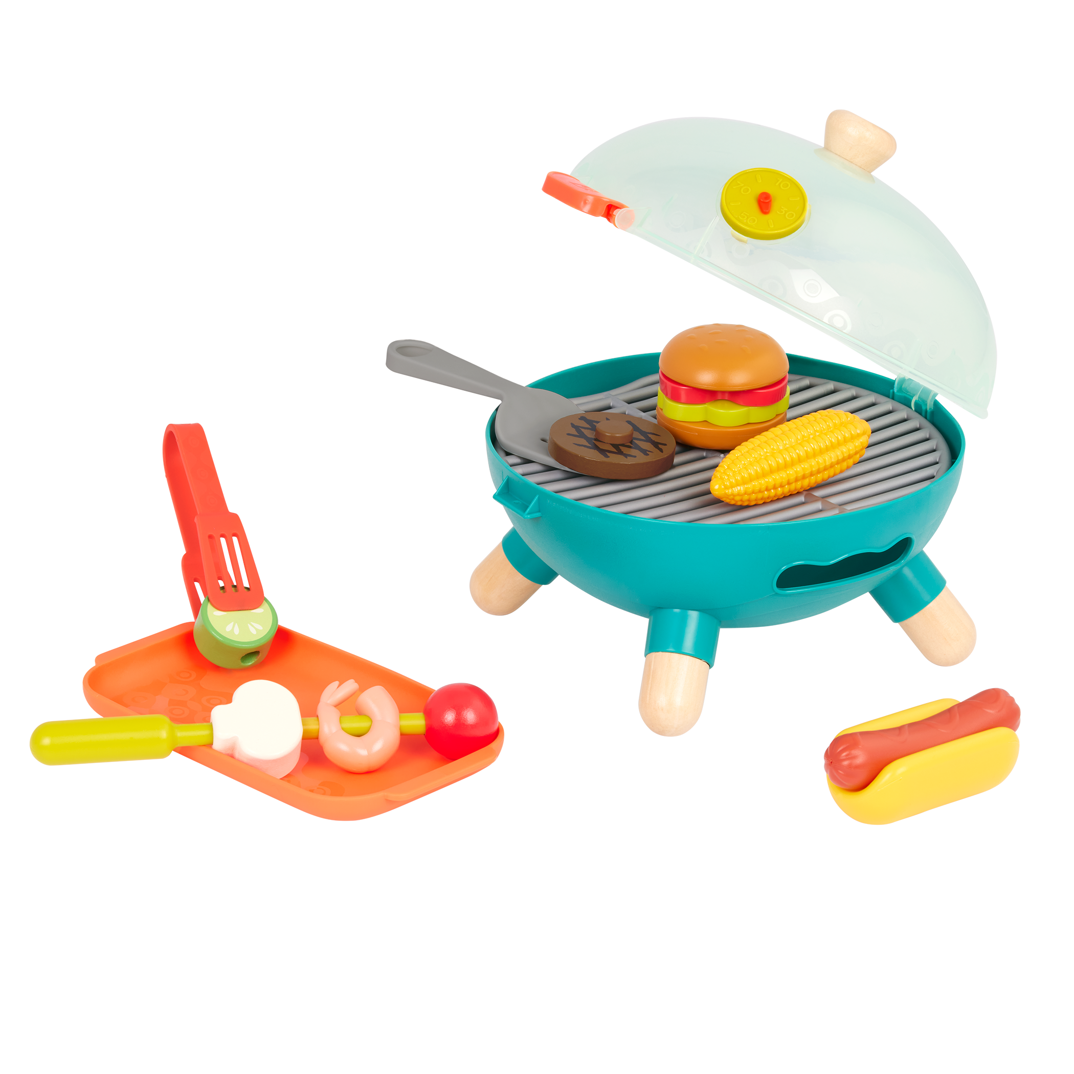 Mini Chef Bbq Grill Playset Toy Grill And Play Food B Toys