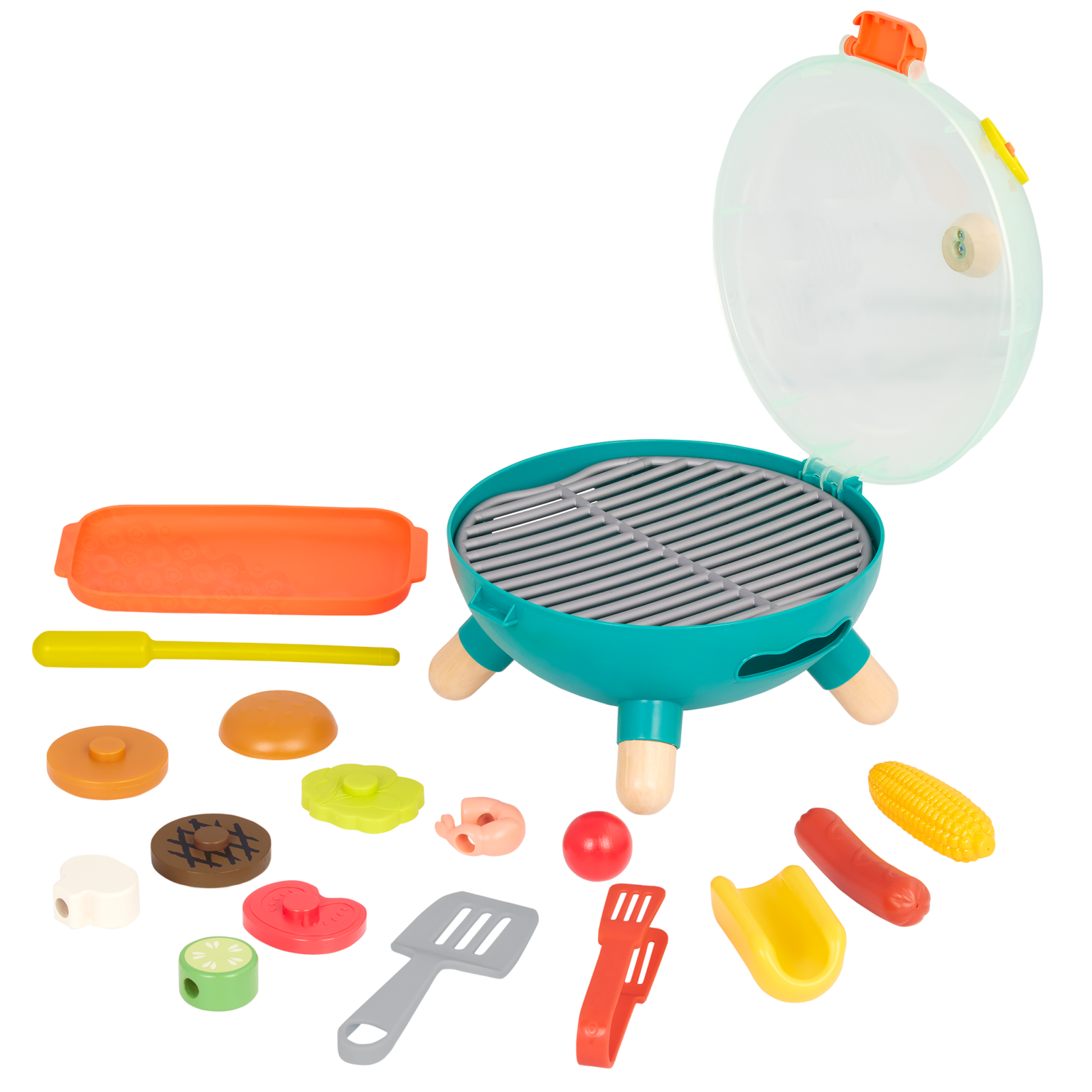 Mini Chef BBQ Grill Playset Toy Grill & Play Food B. toys